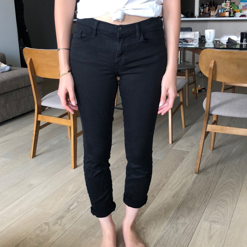 J Brand Ankle Cigarette Jeans in Black